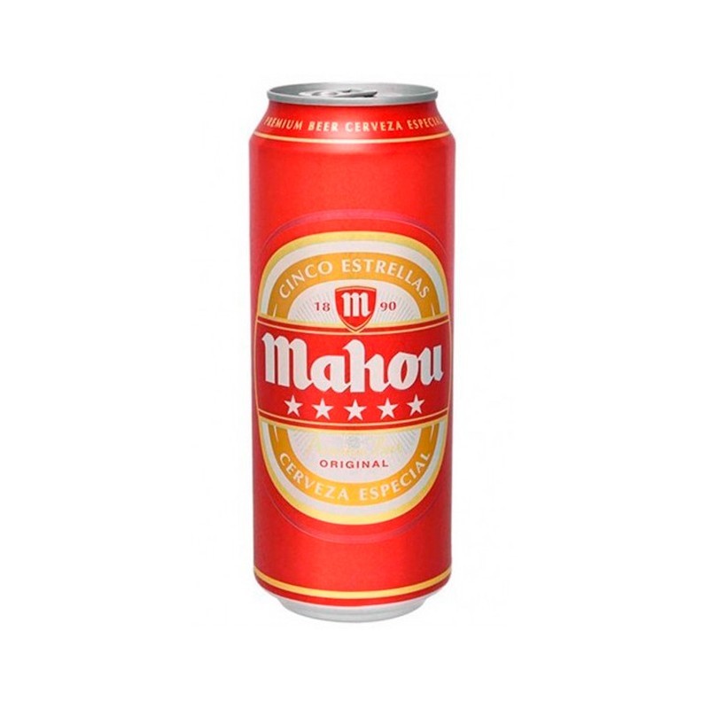 Cerveza Mahou 5 Estrellas 50 cl (Pack 24 und)