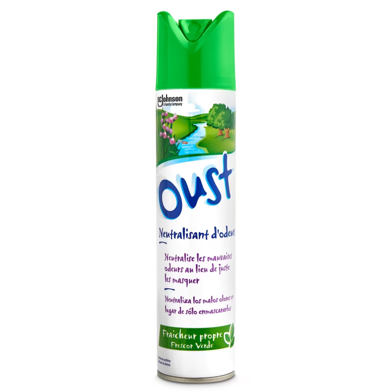 Ambientador eliminador de olores Oust frescor verde spray 300 ml