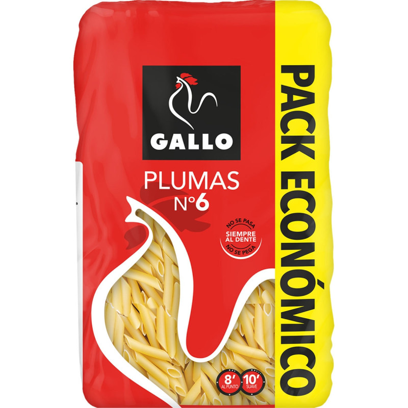 Macarrones Gallo plumas Nº6 900 gr